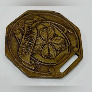 1930s Vintage Octagonal GRIT Newspaper 8 Sided Good Luck Coin